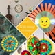 thumbnail image 4 of 10 discos de CD para pintar, hechos a mano, para decorar el hogar., 4 of 7