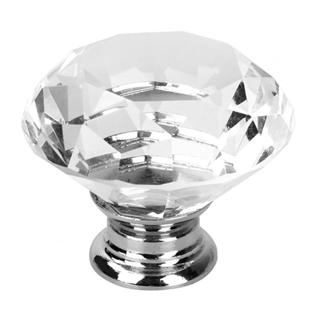 Tirador De Cajón Con Forma De Diamante De 40mm Con Cristal, Elegante Decoración De Habitación Para Armarios De Cocina Y