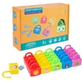 thumbnail image 2 of Early Childhood Education Alphabet Toys, Unlocking Game Set, 26 Locks 26 Keys, Letters Patterns, Uppercase Lowercase Matching, Learning Achievement, Durable Plastic, Christmas Gift, 2 of 9