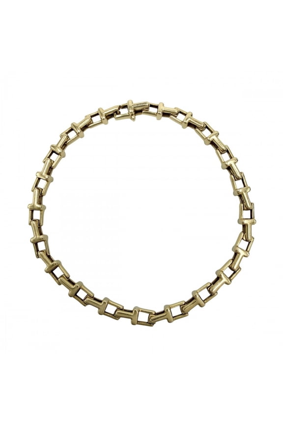 Pre-Owned Tiffany & Co. Women's T Narrow Chain Bracelet, 18K Yellow Gold (Au750), Approx. 12.8g