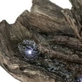 thumbnail image 3 of Alpine Corporation Outdoor 3-Tier Fallen Tree Trunk Water Fountain with LED Lights, 3 of 12