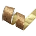 thumbnail image 2 of 2.5 Inch Brown Velvet Ribbon, Gold Backing Double Sided Christmas Velvet Ribbon, Golden Edge Velvet Ribbon for Gift Wrapping, Christmas Tree Decoration Supplies, Wreaths & Crafts for Holiday Decor, 2 of 9