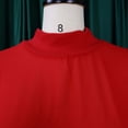 thumbnail image 5 of AURA Plus Size Chiffon Maxi Dress Half High Neck Long Sleeve Loose Fit Irregular Hem Elegant Summer Dress, 5 of 8