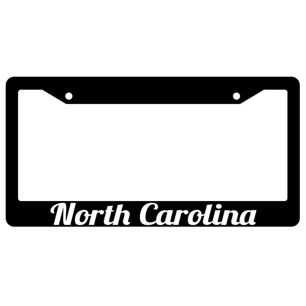 North Carolina Black Plastic License Plate Frame