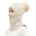 thumbnail image 3 of Qarigey Gorro de hilo de punto para mujer y niña, gorro de calentamiento grueso portátil, moda, cálido, suave, deportivo, informal, para fiesta Sombreros Beige Qarigey AP016143-06, 3 of 6