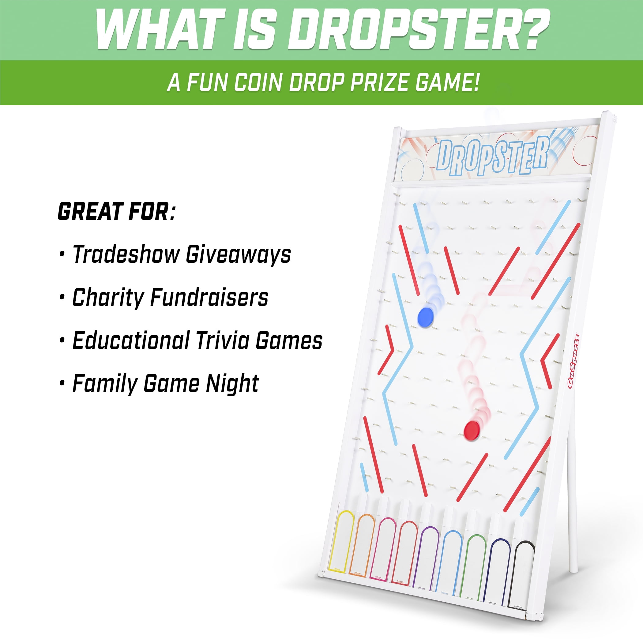 GoSports DROPSTER Prize Drop Game with Customizable Slots