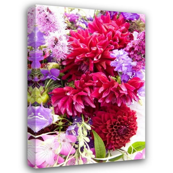 Maureen Love 31x44 Gallery Wrapped Canvas Wall Art Titled - Fuschia Dalhia I