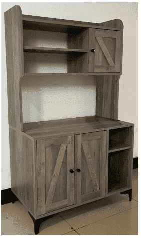 Litter Box Enclosure with Platform,51.1 inch Large Cat Litter Box Enclosure Furniture with 4 Layer Storage Shelves,Hidden Litter Box Cabinet,Multi-Functional Cat House & Washroom