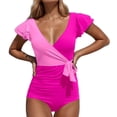 thumbnail image 1 of Women's Sexy Solid Color Plus Size Bikini Swimsuit Perfect For Beach, 1 of 4
