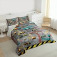 thumbnail image 3 of Homewish Tanker Crane Excavator Bedding Comforter Set,Engineering Vehicle Twin Comforter Sets,Gray Yellow Blue Bedding Set For Boys Teens,Microfiber Bedroom Decor Reversible,2 Pieces, 3 of 8