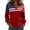Red#01, variant on Women's 250th Anniversary 1776-2026 American Flag USA Shirt Oversize Floral Patriotic Button Down Long Sleeve Blouses XL&Red#01