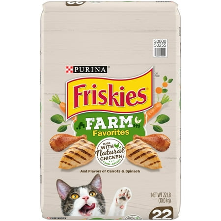 Purina Friskies Farm Favorites, Indoor Dry Cat Food, Chicken & Carrots, 22 lb Bag
