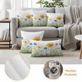 thumbnail image 6 of Blue Yellow Cosmos Pillow Covers 2 Pack Watercolor Flowers Pillowcase Waterproof Outdoor Throw Pillow Cover for Patio Garden Square Cushion 24”x24”, 6 of 9