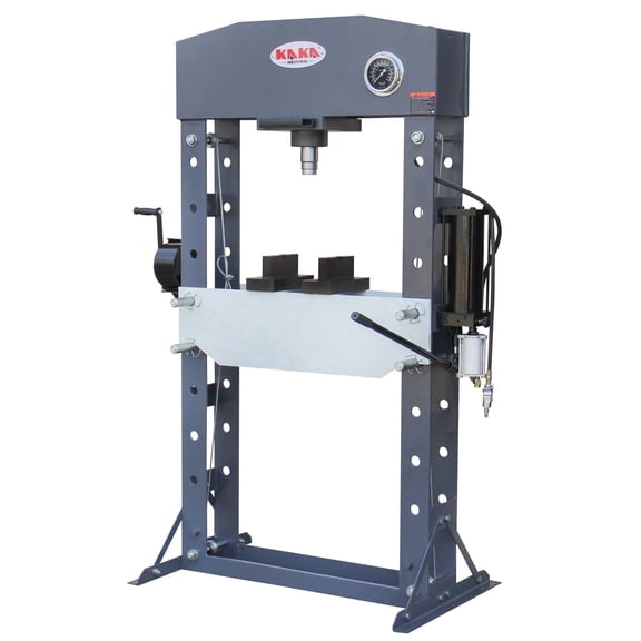 Hydraulic Press, 50-Ton H-Frame Pneumatic Press, 7-In Stroke Manual Hydraulic Shop Press with Pressure Gauge HP-50P