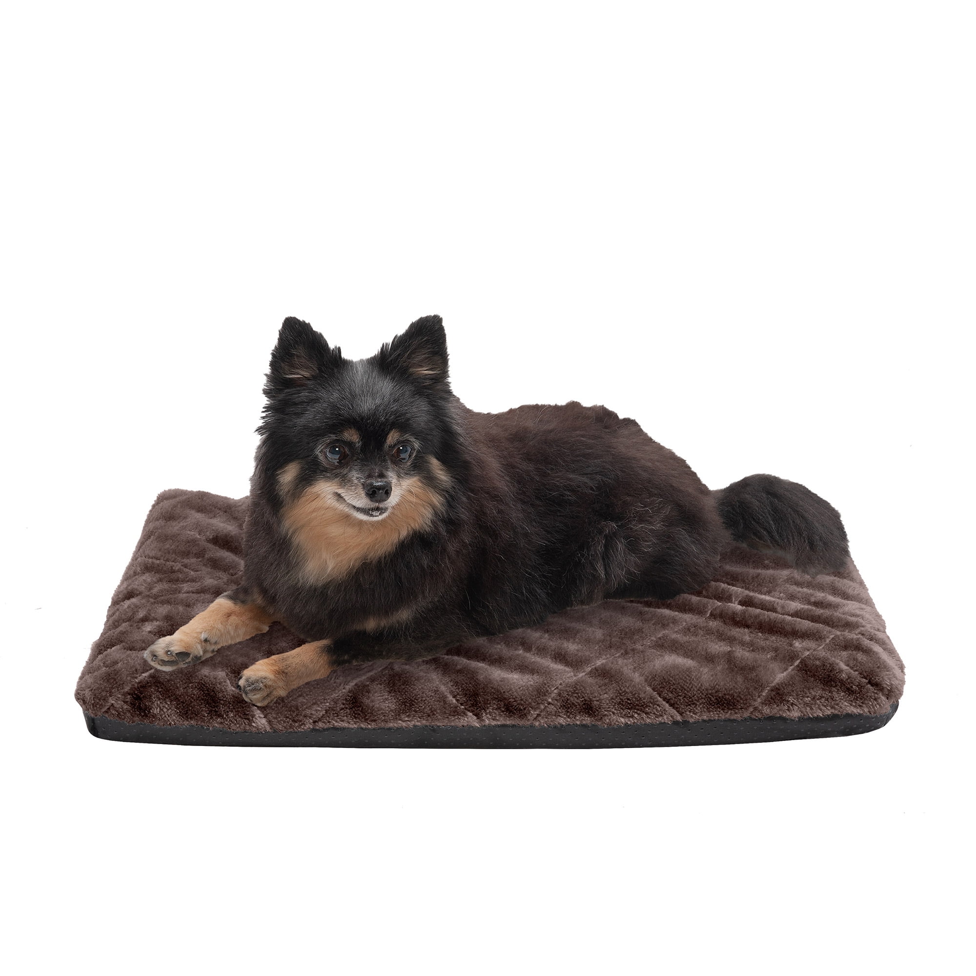 FurHaven Pet Kennel Pad Orthopedic Faux Fur Pet Mattress for Crates