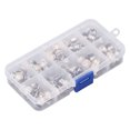 thumbnail image 2 of 3 Boxs Brooch Buttons Seaming Free Detachable Plastic Iron Decorative Practical DIY Making Shirt Pins for Women Round, 2 of 14