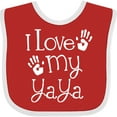 thumbnail image 3 of Inktastic I Love My Yaya Grandchild Boys or Girls Baby Bib, 3 of 4