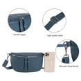 thumbnail image 3 of Bolsa De Pecho Bolso de pecho de PU Moda Hombres Mujeres Bolsos de cuero Señoras Riñonera (Azul) Tmvgtek Para Estrenar, 3 of 7