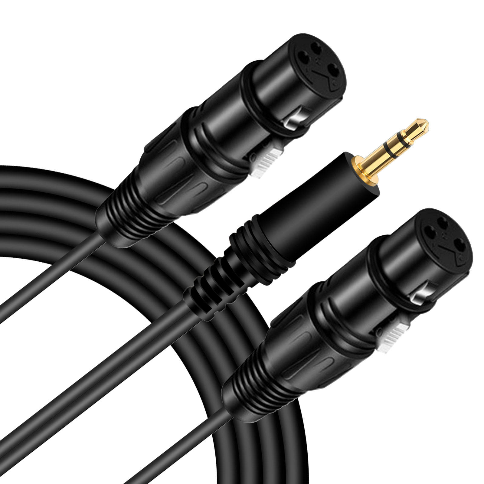 3 5mm Trs Stereo Male To Dual Xlr Female Male Y