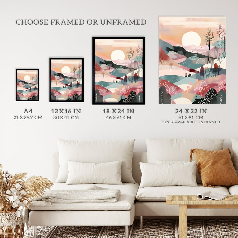 アートポスター　OAK　Art Frame　Pink × Overlap Pink Vibes Only | Framed Print or Poster Wall Art | 41 Orchard