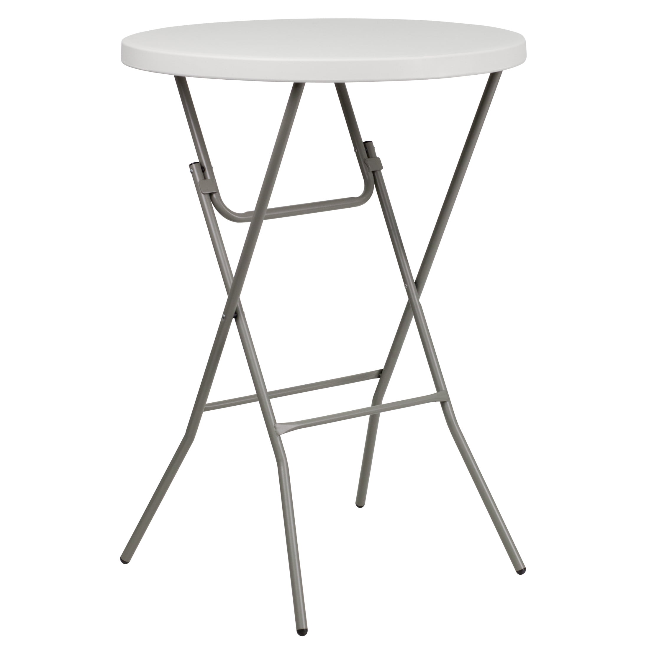 Mainstays 31 Round High Top Folding Table Walnut Walmart