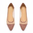thumbnail image 4 of Dress Shoes for Women Ladies Summer Fall Mesh Lace Suede Patchwork Pointed Toe Slip on Casual Flats, 4 of 5