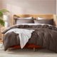 thumbnail image 1 of LDHF Chocolate Brown Duvet Cover Full Size - Soft Double Brushed Full Size Duvet Cover Set, 3 Piece, with Button Closure, 1 Duvet Cover 80x90 inches and 2 Pillow Shams, 1 of 4