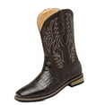 thumbnail image 4 of Cowboy Boots for Men Square Toe Western Slip on Work Booties Retro Classic Embroidered Pull on Country Oxfords Shoes, 4 of 6