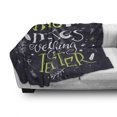 thumbnail image 3 of Hug Soft Flannel Fleece Throw Blanket, Ornamental Love Words of Hug Makes Everything Better, Cozy Plush for Indoor and Outdoor Use, 50" x 70", Purple Grey Yellow Green, by Ambesonne, 3 of 6