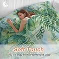 thumbnail image 4 of King 4 Piece Bedding Set Pastoral Botanical Tropical Leaves Soft Breathable Duvet Cover and Pillowcase, Summer Green Plant Duvet Cover Set Bed Sheets for Bedroom Dormitory Guest Room, 4 of 9
