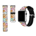 thumbnail image 1 of WIRESTER PU leather Leather Band Replacement Strap for 38/40mm Apple Watch Band - Orange Blue Smiley, 1 of 7