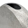 thumbnail image 3 of 15 Inch Modern Decorative Vase, Round, Silver Finished Aluminum Frame- Saltoro Sherpi, 3 of 5
