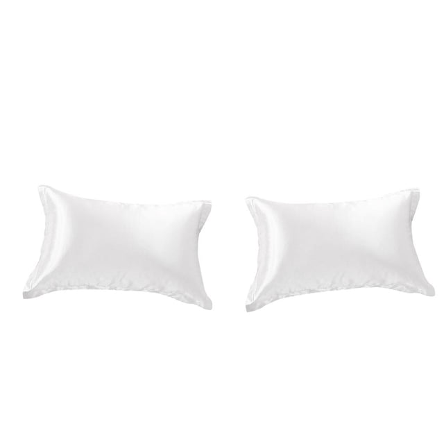 Funda de Almohada de Seda 2 Piezas Macarena Decoración Del Hogar Blanco