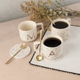 thumbnail image 3 of Thyme & Table 13.5 fl oz Monogram N Stoneware Mug, Coaster and Stir Set, 3 of 5