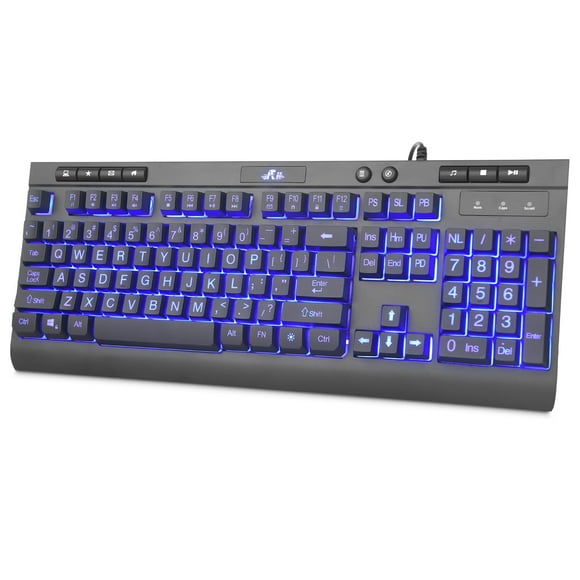 Teclado Rii RK900Pro con cable USB retroiluminado con letra grande