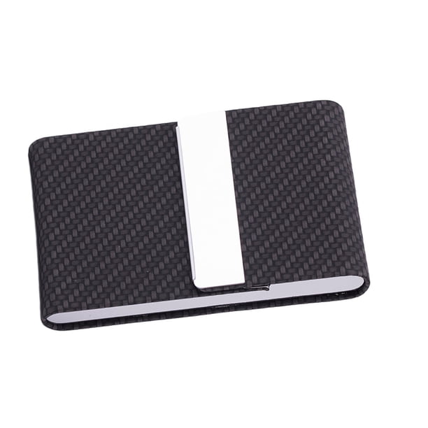 Kearding Estuche para tarjetas de visita, tarjetero de cuero PU, tarjetero de alta capacidad con hebilla magnética, tarjetero de nombre de Kits de experimentos de química No. 4