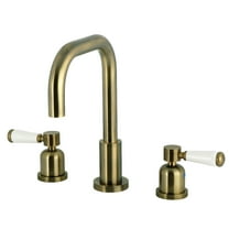 Kingston Brass FSC893DPLAB Paris Widespread Bathroom Faucet with Brass Pop-Up, Antique Brass