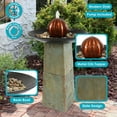 thumbnail image 4 of Sunnydaze Modern Decorative Orb Slate Outdoor Water Fountain, 4 of 7
