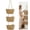 yellow, variant on Decorative 3-Tier Hanging Organizer Bag, Over the Door Woven Cotton Wall-Mounted Storage Organizer Bag with Hooks, Wall Hanging Cotton Baskets, Cottage Core Decor (white)
