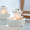 thumbnail image 6 of Clearance!Halloween Candle Holder Cup, Ceramic Candlestick Cute Ghost Shape Tealight Cup for Spooky Party Table Centerpiece Decor, 6 of 9