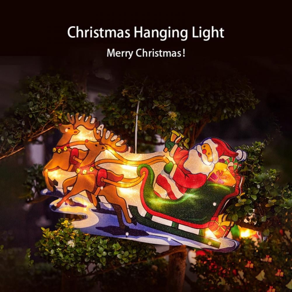Christmas Hanging Lights Santa Claus Lights Battery Operation