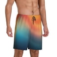 thumbnail image 2 of Sikiie yellow orange and teal Print Mens Pajama Shorts, Lounge Pant, Men's shorts，Sleep Pj Shorts for Men-Medium, 2 of 6