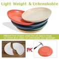 thumbnail image 7 of 12 PACK 6 Inch Lightweight Wheat Straw Plates, Microwave and Dishwasher Safe BPA Free and Healthy Wheat Straw Plates, Unbreakable Deep Dinner Plates, 7 of 7