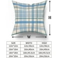 thumbnail image 6 of Blue Teal Pillow Covers 20x20 Light Blue Grey Buffalo Plaid Holiday Decorative Throw Pillows Spring Summer Decorations Pillowcase Cotton Square Cushion Cover Decor for Home Couch Bed Soft Set of 2, 6 of 6