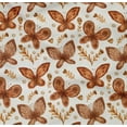 thumbnail image 4 of oneOone Coton Popeline Sergé Rouille Brun Tissu Insecte & Floral Plume Robe Tissu Matériel Tissu Imprimé par la Cour 56 Pouces de Large, 4 of 4