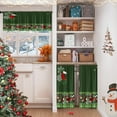 thumbnail image 2 of Christmas Kitchen Window Curtains and Valances Set 36 Inch Green Santa Snowflake Short Tier Curtains, Winter Xmas Small Kitchen Decor, 2 of 7