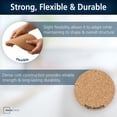 thumbnail image 4 of Mainstays Round Cork Trivet Set, Heat Resistant for Kitchen 7.5" Diameter 2 Pack - Natural, 4 of 10