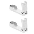 thumbnail image 1 of 2 piezas de soporte para barra de cortina de asiento de brida de armario, soporte para extremo de barra de armario de casa, soporte de ducha, 1 of 6