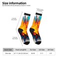 thumbnail image 2 of Susaid Colorful Paint Print Print Men's Moisture Wicking Cushioned Crew Work Boot Socks Suitable for Size 36-45, 2 of 6