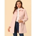 thumbnail image 2 of INSPIRE CHIC Manteau Long Élégant d'Hiver pour Femmes Col à Revers Rose TP, 2 of 6